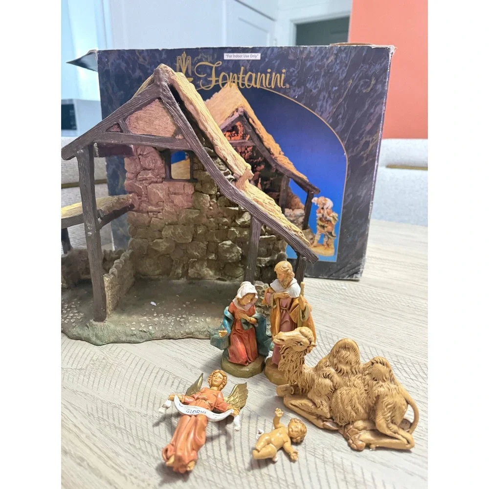 Fontanini Nativity Lighted Stable 1996 for 5